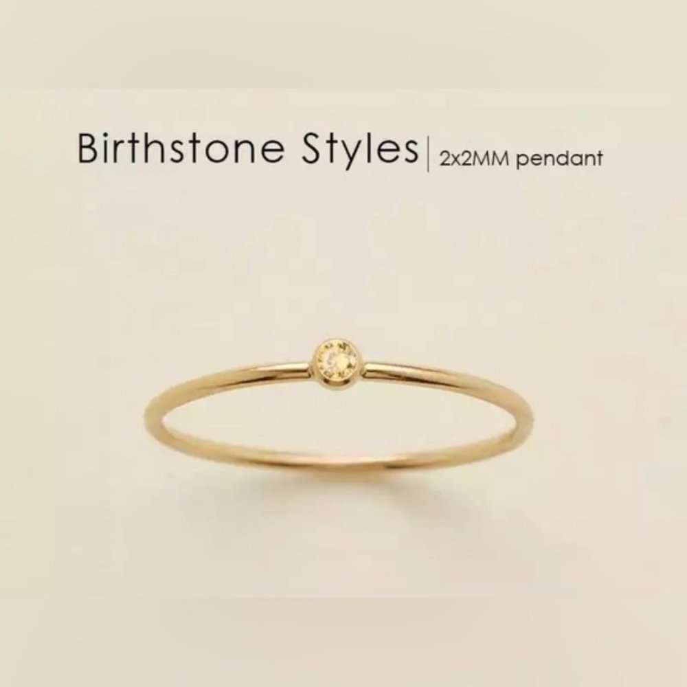 NOVEMBER Jonquil Birthstone 14K Gold Plated Ring